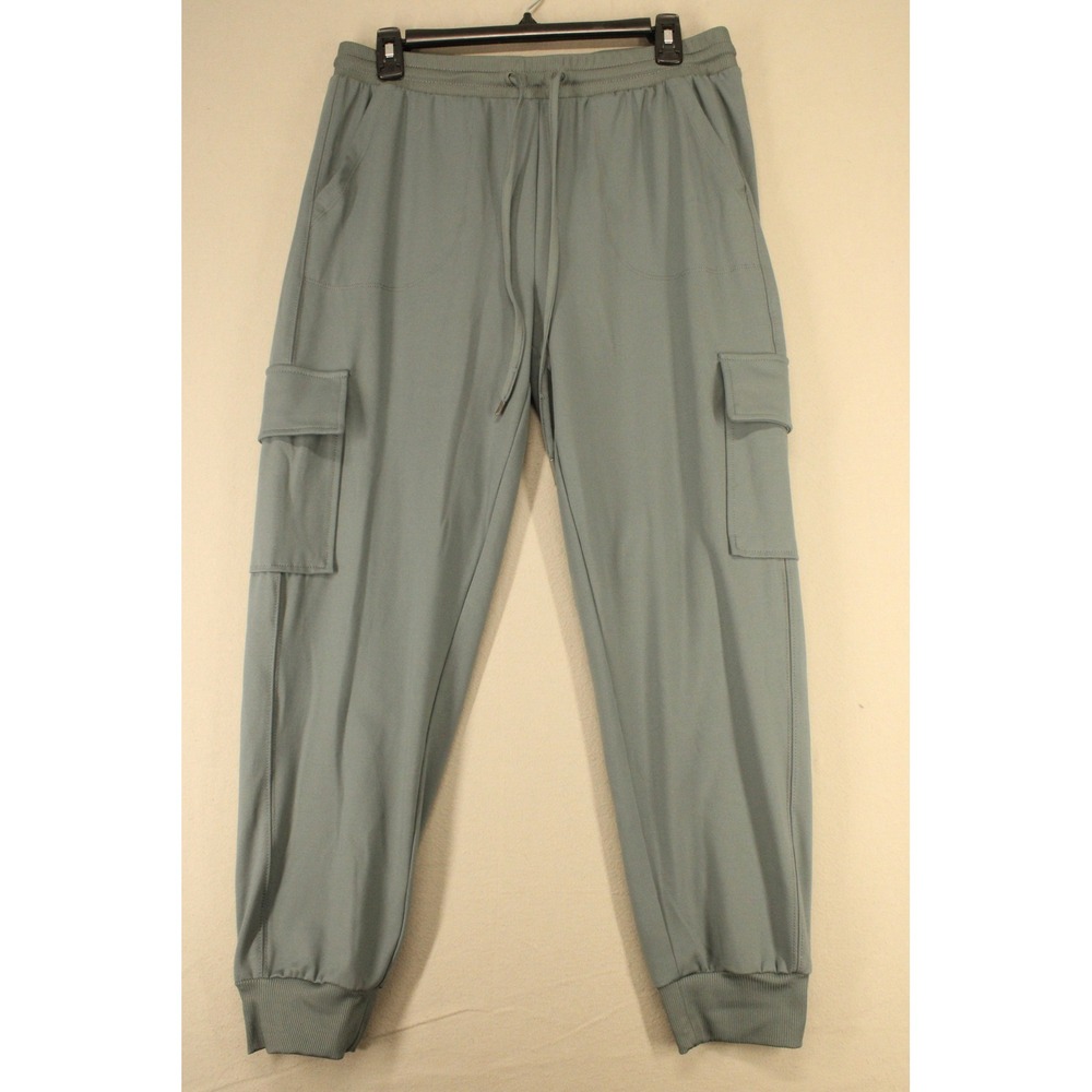 Rachel Zoe Cargo Jogger Pants Womens L Sage Green Stretch Utility Streetwear